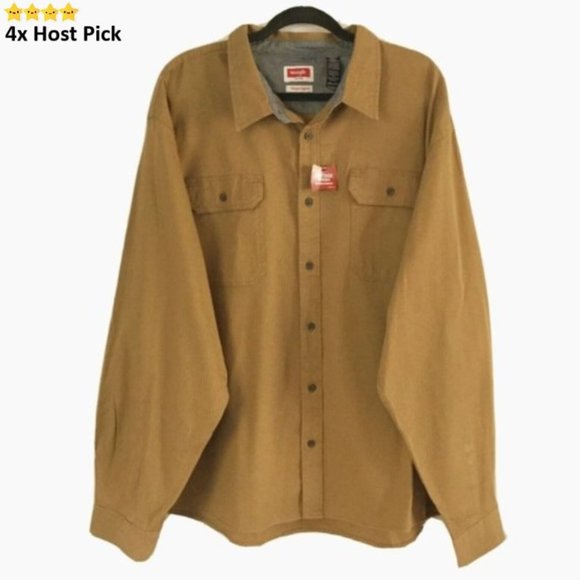 Wrangler Other - ⛔️SOLD⛔️ WRANGLER Khaki Button-Down Shirt 3XL